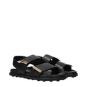 Tod's Frauen's Ledersandalen Schwarz