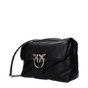 Pinko Schoudertassen Love Puff Woman Leer Zwart/Zilver