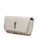 Saint Laurent Gaby Pouch Sun Case Women White/Cream Leather