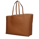Valentino Garavani Women's Rockstud Shoulder Bag Brown/Almond Leather