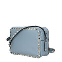 Valentino Garavani Women's Rockstud Crossbody Bag Blue/Porcelain Leather