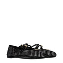 Prada Women's Suede Black Ballet Flats