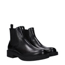 Prada Botas Chelsea Hombre Negro Piel