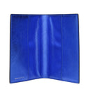Pineider paspoorthouder herens Leer blauw/elektrisch blauw