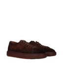 Santoni Men's Suede Brown Sneakers