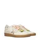 Golden Goose Ball Star Women's Leather Sneakers Beige/Platinum Metallic
