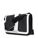 Michael Kors Cooper Crossbody Bag For Men In Black/Bright White Fabric