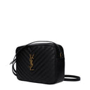 Saint Laurent Lou Donna Sac bandoulière en cuir noir