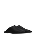 Loro Piana Alba Women's Satin Slippers And Clogs Black
