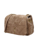 Saint Laurent Jamie 4.3 Women's Shoulder Bag Suede Beige/Pink