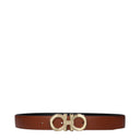 Salvatore Ferragamo Men's Belt Leather Black/Cognac