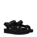 Prada Women's Fabric Black Sandals