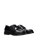 Prada Herrens Derby aus schwarzem Leder
