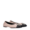 Tory Burch Claire Ballerina Flats Women's Pink/Black Leather