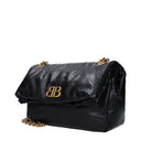 Balenciaga Monaco Women's Shoulder Bag Leather Black