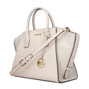 Michael Kors Avril Women's Handbag Light Beige/Cream Leather