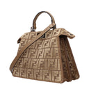Fendi Handbags Peekaboo I See U Women's Velvet Brown/Cappuccino