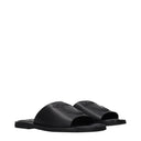 Salvatore Ferragamo Men's Lionel Leather Black Slides And Clogs