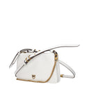 Pinko Women's Shoulder Bags White Leather/Silk
