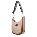 Valentino Garavani Men's Crossbody Bag Beige/Tobacco Fabric