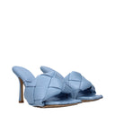 Bottega Veneta Damens Sandalen Hellblau/Eisleder