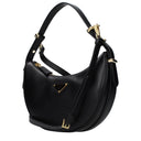 Prada Women's Arqué Leather Handbags Black