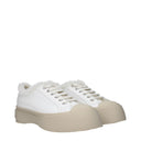 Marni Mujers Zapatillas de Cuero Blancas