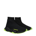 Balenciaga Speed 2.0 Women's Sneakers Black Fabric/Fluorescent Yellow