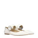 Jimmy Choo Cheri Ballerina Women's White/Latte Leather