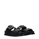 Jil Sander Women's Leather Sandals And Clogs Black