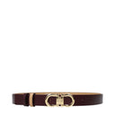 Salvatore Ferragamo Women's Belts Leather Beige/Barolo
