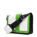 Michael Kors Men's Cooper Crossbody Bag White/Jungle Green Fabric