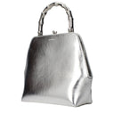 Jil Sander Goji Handbag Women Silver Leather