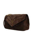 Saint Laurent Loulou Women's Shoulder Bag Suede Brown/Coffee
