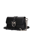 Pinko Love Women's Black Leather Crossbody Bags