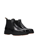 Santoni Men's Ankle Boots Leather Black