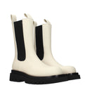 Bottega Veneta Lug Boots Women's Leather Beige/Sale Marino