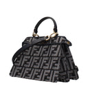 Fendi Women's Peekaboo Handbags Black/Dark Blue Fabric