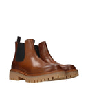 Prada Men's Ankle Boots Leather Brown/Cognac