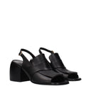 Dries Van Noten Damens Sandalen aus schwarzem Leder
