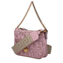 Versace Women's Hobo Handbag Fabric Pink/Beige