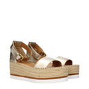 See By Chloé Zeppe Women's Leather Gold/Platinum