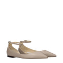 Jimmy Choo Leona Ballerina Women's Leather Gray/Mole