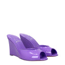 Louboutin Wedge Me Dolly Women's Violet Patent Leather