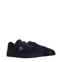 Prada Herrens Turnschuhe aus blauem Wildleder