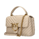 Pinko Handbags Lady Love Women Leather Beige