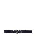 Salvatore Ferragamo Men's Belt Leather Black/Blue Night