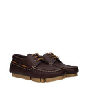 Fendi menns brune/Testa Di Moro driver loafers i skinn
