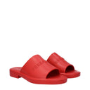 Salvatore Ferragamo Geneva Men's Slides And Clogs Rubber Red/Flame