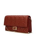 Fendi Pochette Baguette Mujers Cuero Marrón/Tierra
